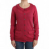 Cardigan in lana rosa - L