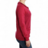 Cardigan in lana rosa - L