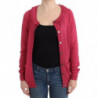 Cardigan in lana rosa - L