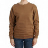 Maglione girocollo in cotone marrone - XS
