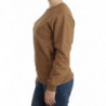 Maglione girocollo in cotone marrone - XS