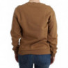 Maglione girocollo in cotone marrone - XS