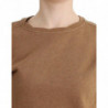 Maglione girocollo in cotone marrone - XS