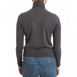 Maglia dolcevita in cotone marrone - XXS