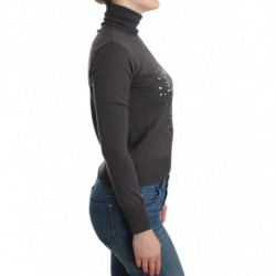 Maglia dolcevita in cotone marrone - XXS