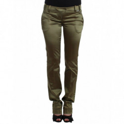 Pantaloni slim fit verdi -...