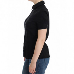 Top camicia in cotone nero - IT40-S