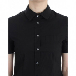 Top camicia in cotone nero - IT40-S