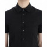 Top camicia in cotone nero - IT40-S