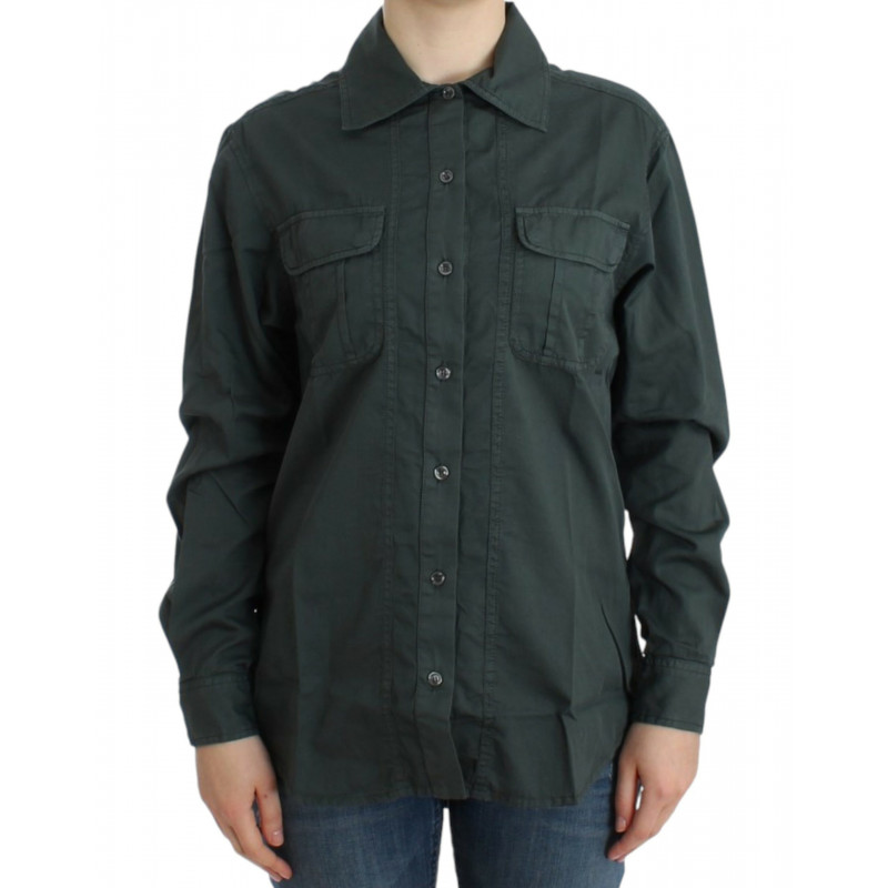Camicia grigia con bottoni - IT40-S