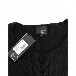 Maglione in lana lavorata a maglia nera - IT46-XL