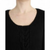 Maglione in lana lavorata a maglia nera - IT44-L