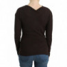 Maglione di lana lavorato a maglia marrone - IT44-L