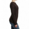 Maglione di lana lavorato a maglia marrone - IT44-L
