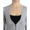 Cardigan corto in lana grigio - IT46-XL