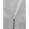 Cardigan corto in lana grigio - IT44-L
