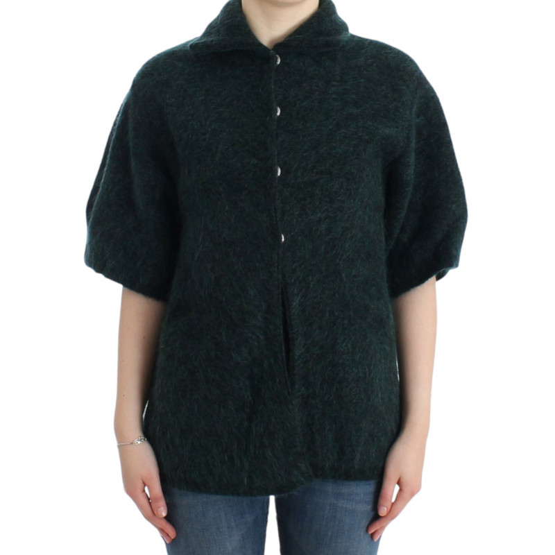 Cardigan in maglia di mohair verde - IT44-L