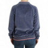 Maglione con zip in velluto blu - IT46-XL