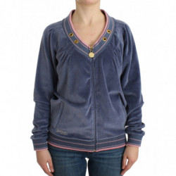 Maglione con zip in velluto...