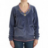 Maglione con zip in velluto blu - IT44-L