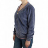 Maglione con zip in velluto blu - IT44-L