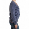 Maglione con zip in velluto blu - IT44-L