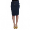 Gonna a tubino in velluto a coste blu - IT46-XL