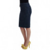 Gonna a tubino in velluto a coste blu - IT46-XL