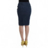 Gonna a tubino in velluto a coste blu - IT46-XL