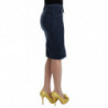 Gonna a tubino in velluto a coste blu - IT46-XL