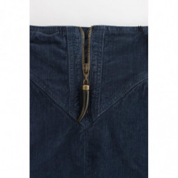 Gonna a tubino in velluto a coste blu - IT46-XL