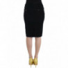 Gonna tubino in velluto a coste nero - IT40-S