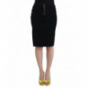 Gonna tubino in velluto a coste nero - IT44-L