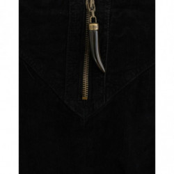 Gonna tubino in velluto a coste nero - IT44-L
