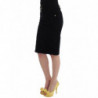 Gonna tubino in velluto a coste nero - IT46-XL