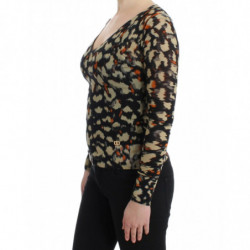 Maglia in lana con scollo a V multicolor - IT40-S